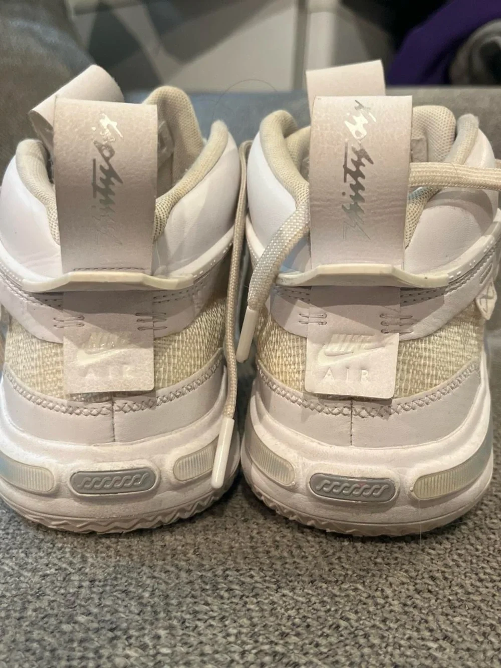 Jordan Cream and White Lightweight Basketball Sneakers